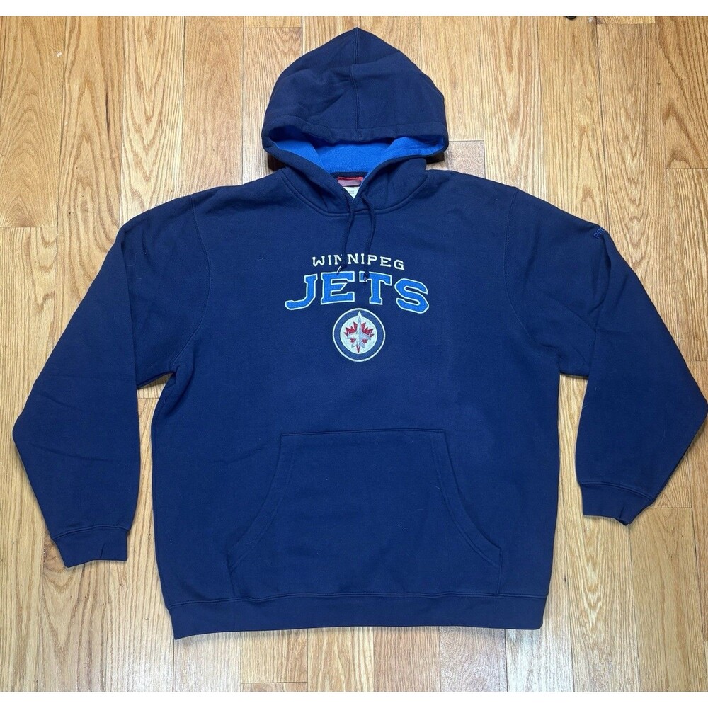 Winnipeg Jets Reebok Face Off Collection Men’s Hoodie Sweatshirt Men’s XL Blue